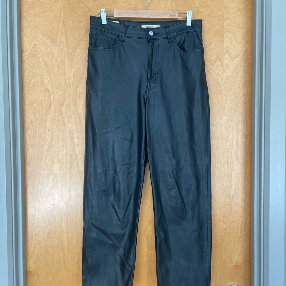 Levi’s Ribcage Straight Leather Pants